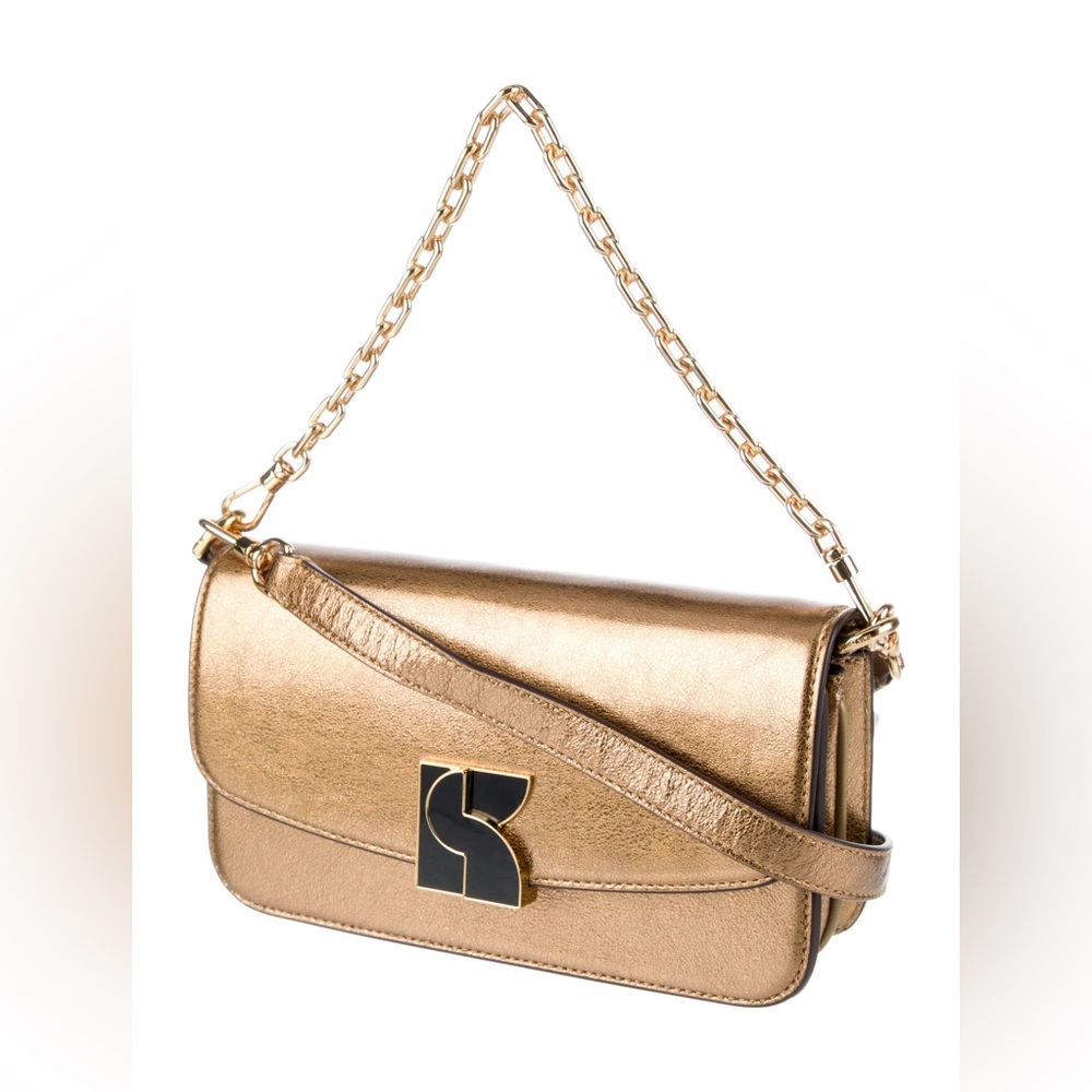 Kate Spade Dakota metallic gold cross body bag, brand new packaging in box